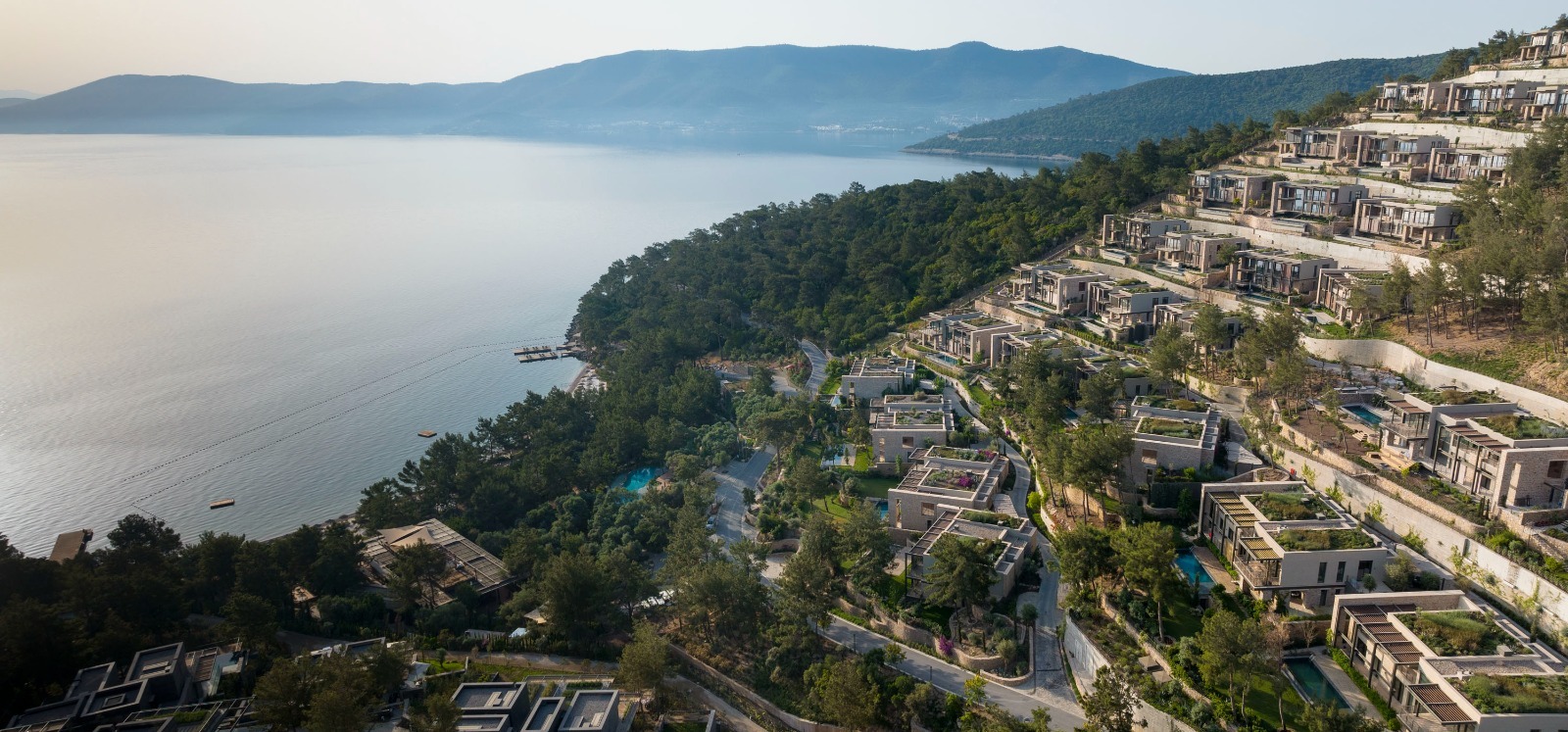 Mesa Bodrum Demirbükü - lüks villa ve rezidans projesi havadan koy manzarası